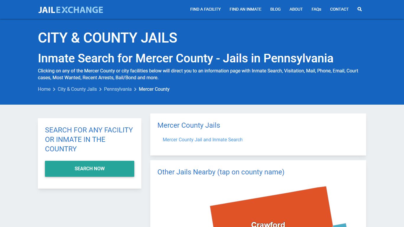 Inmate Search for Mercer County | Jails in Pennsylvania - Jail Exchange